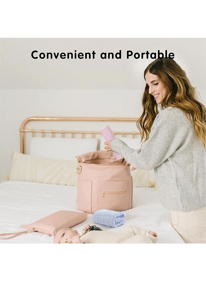 ٥ قطع مناشف وجه للأطفال من الموسلين، مقاس ٣٠×٣٠ سم، ٦ طبقات، مربعات موسلين ناعمة، ١٠٠٪ قطن، مناسبة لحديثي الولادة. - Image 3